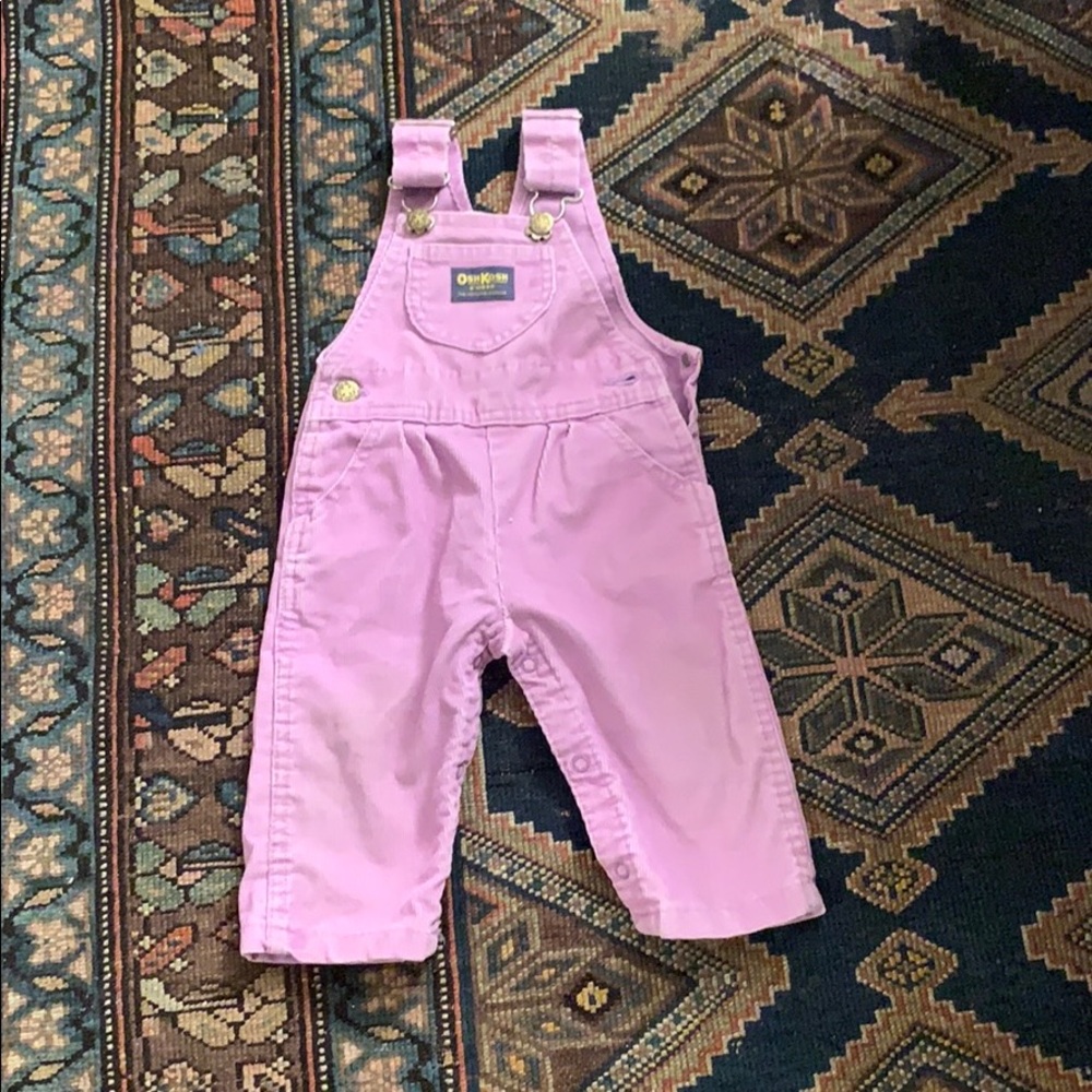 Vintage OshKosh Overalls Lavender 9-12M